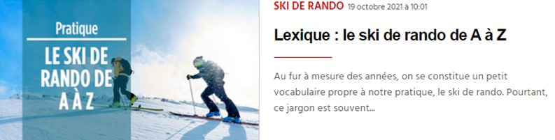 Ski rando de A à Z